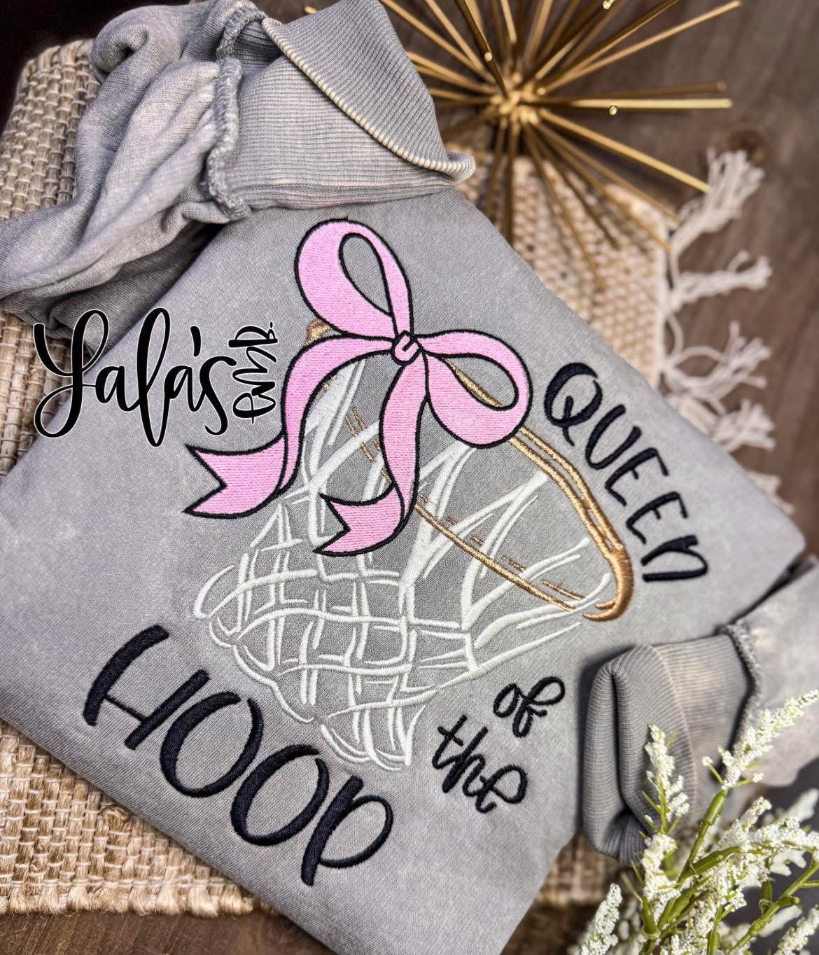 Queen of the hoop embroidered design