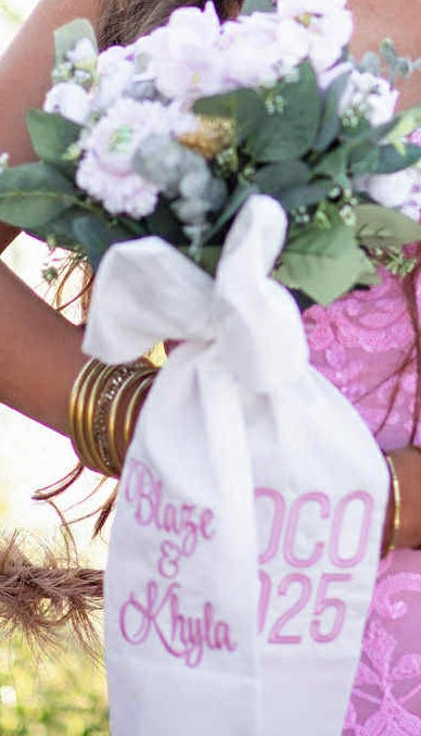 Sash wedding, homecoming, prom or any special occassion