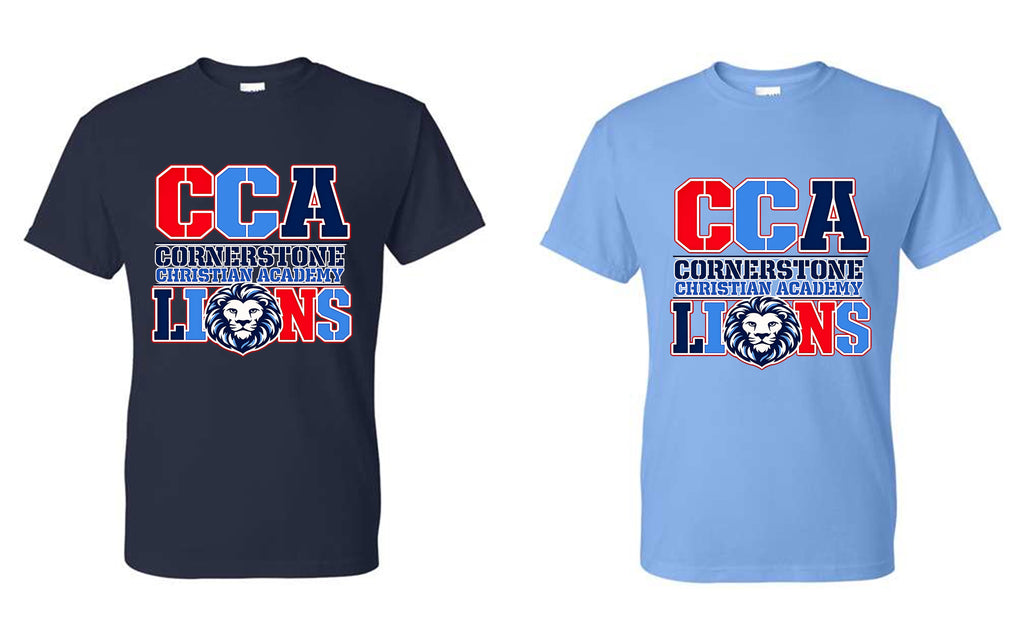 CCA LIONS CHRISTIAN ACADEMY LOGO WITH LION HEAD
