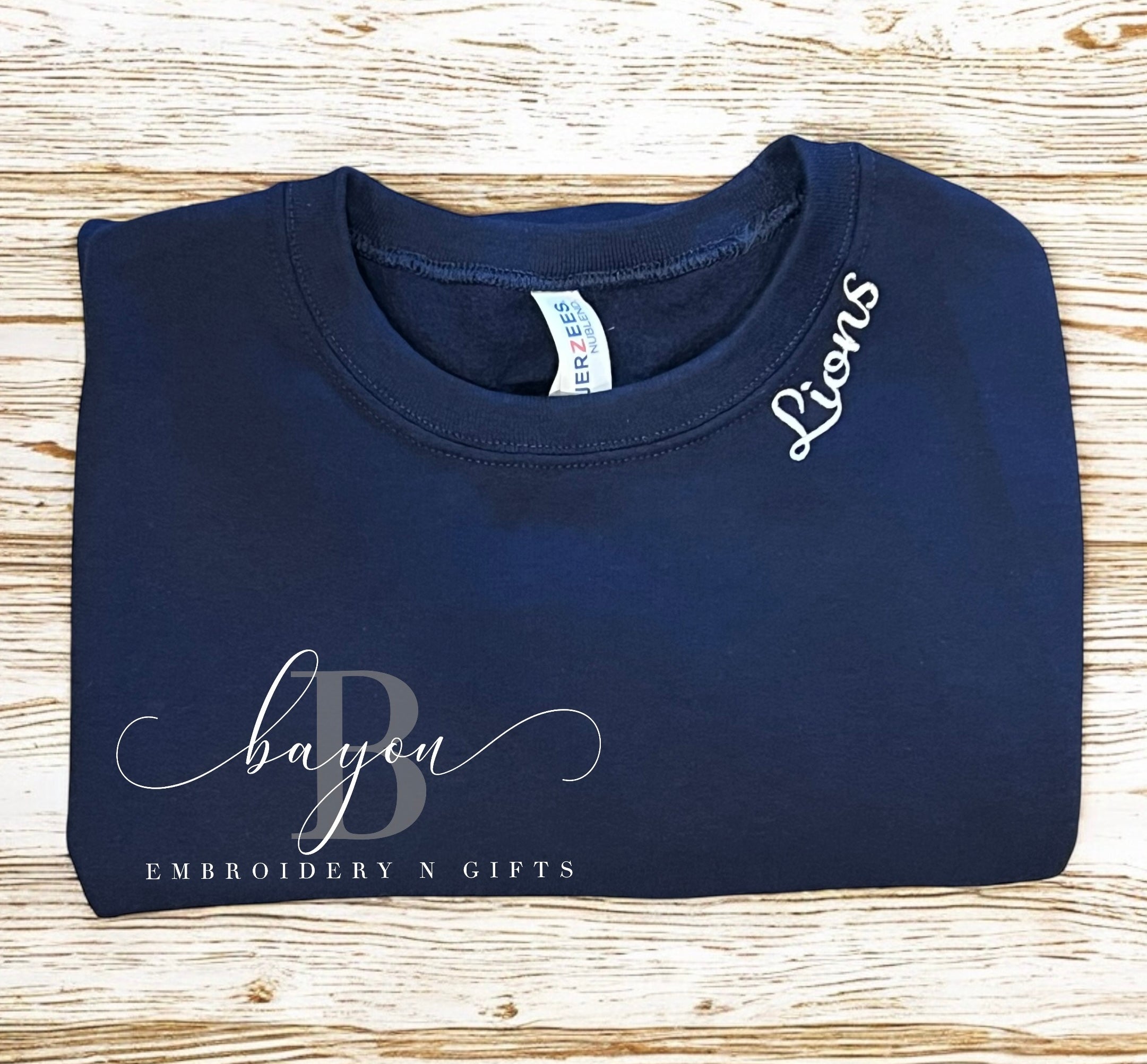 CCA Lions embroidered neckline shirts, sweatshirt or hoodie youth and adults