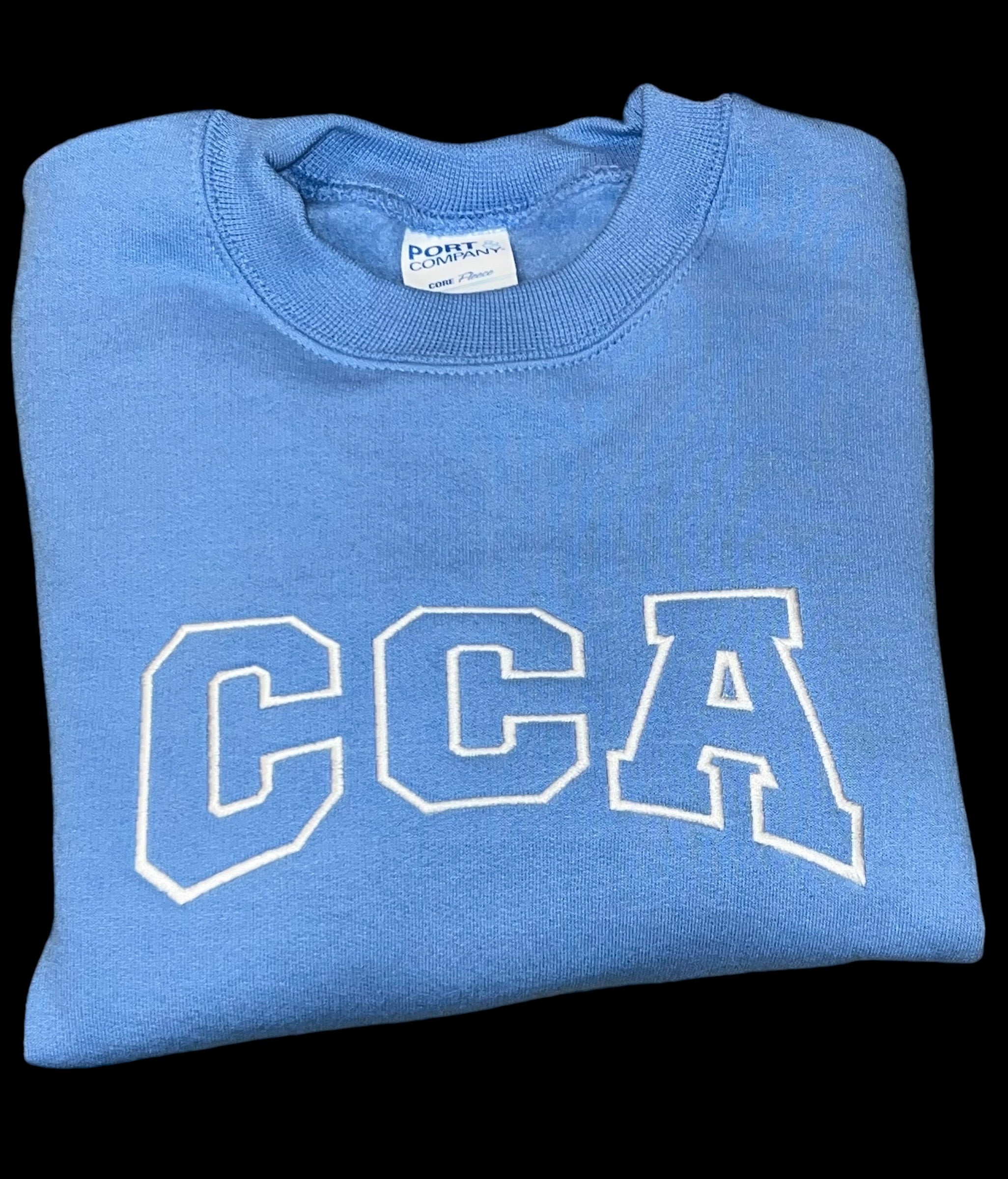 CCA embroidered, arched letters sweatshirt / hoodie YOUTH OR ADULT