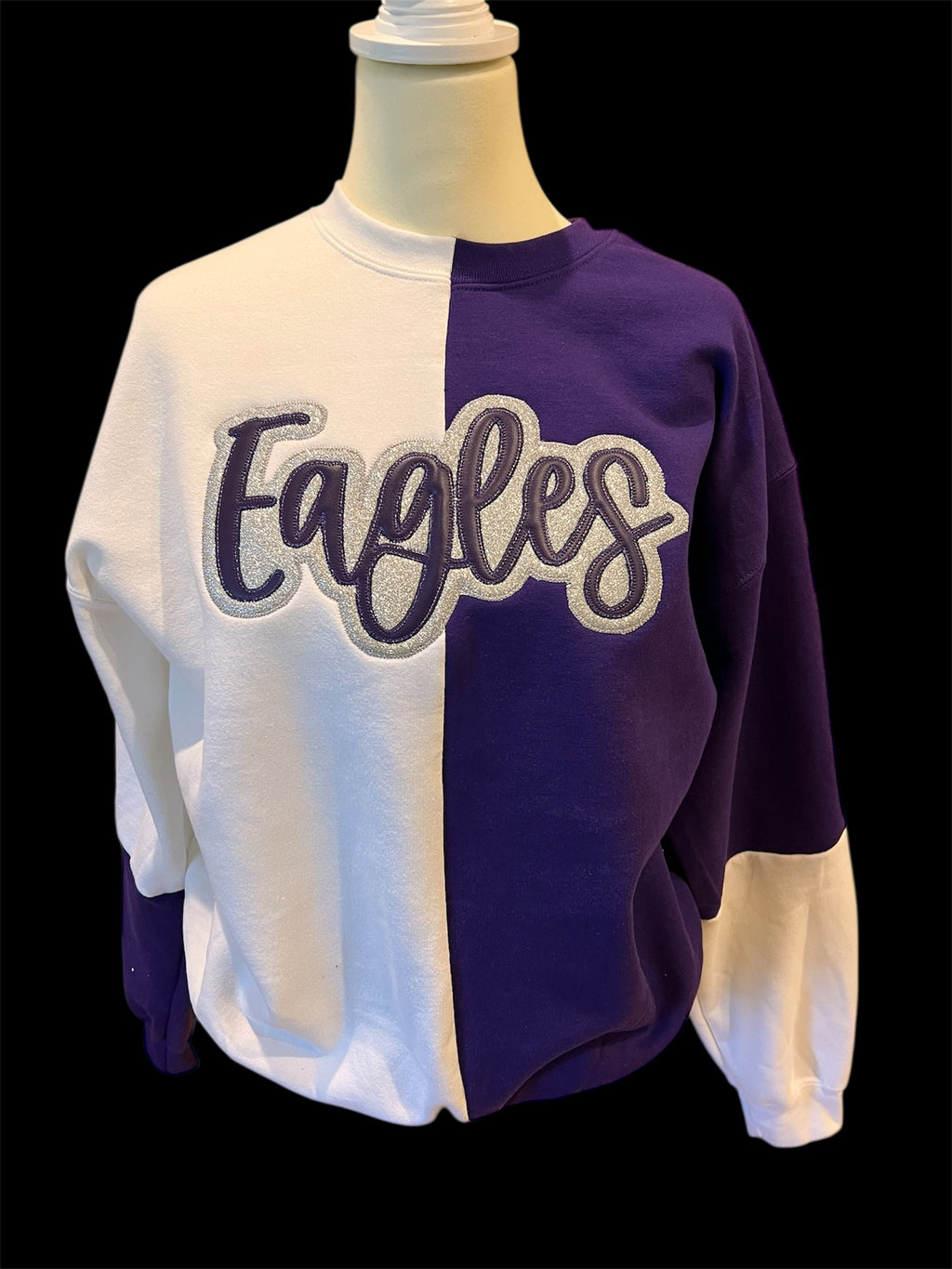 Color blocked sweat shirt with team name