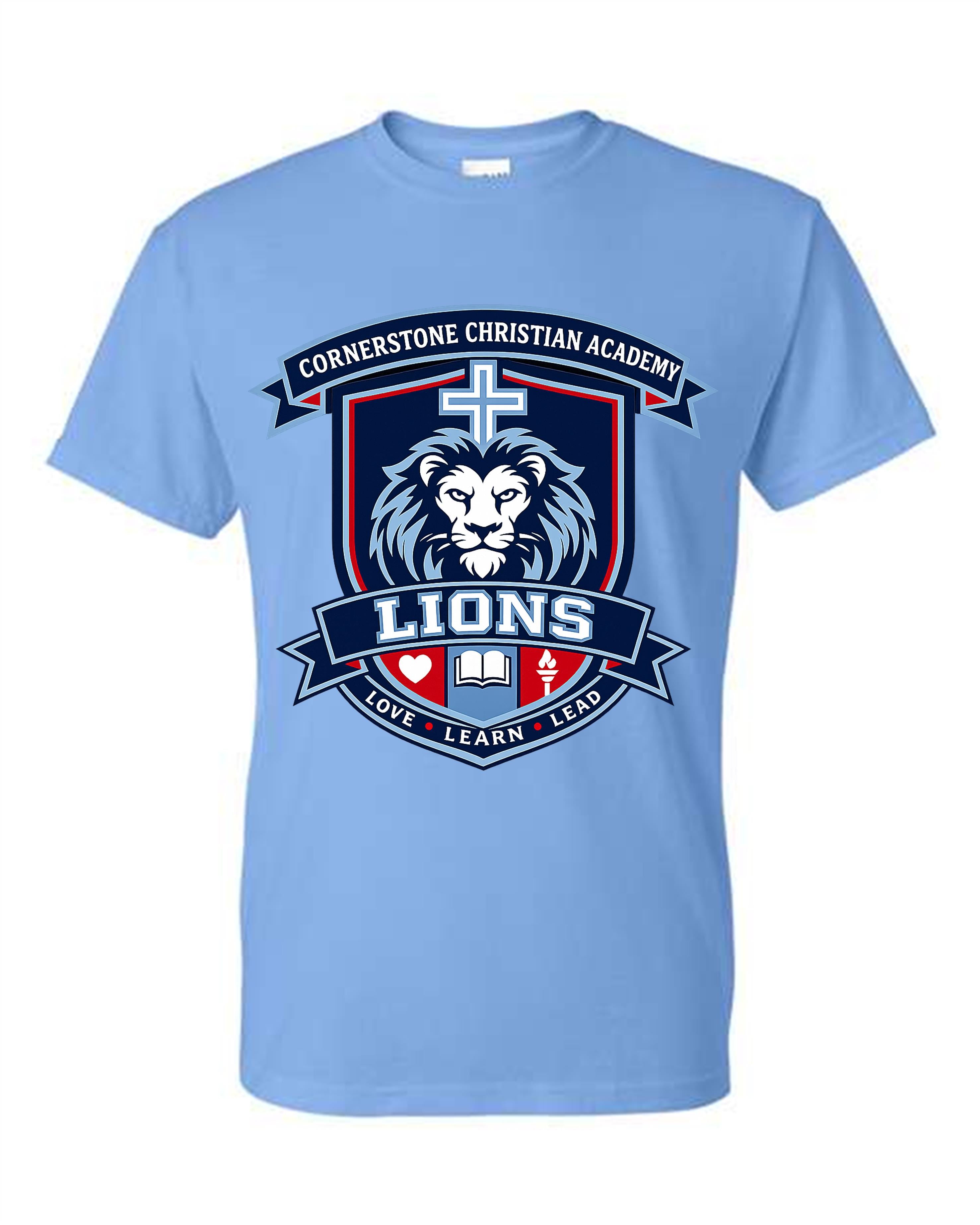CCA CORNERSTONE LIONS Lion Emerging from a Crest with a Cross Design #E