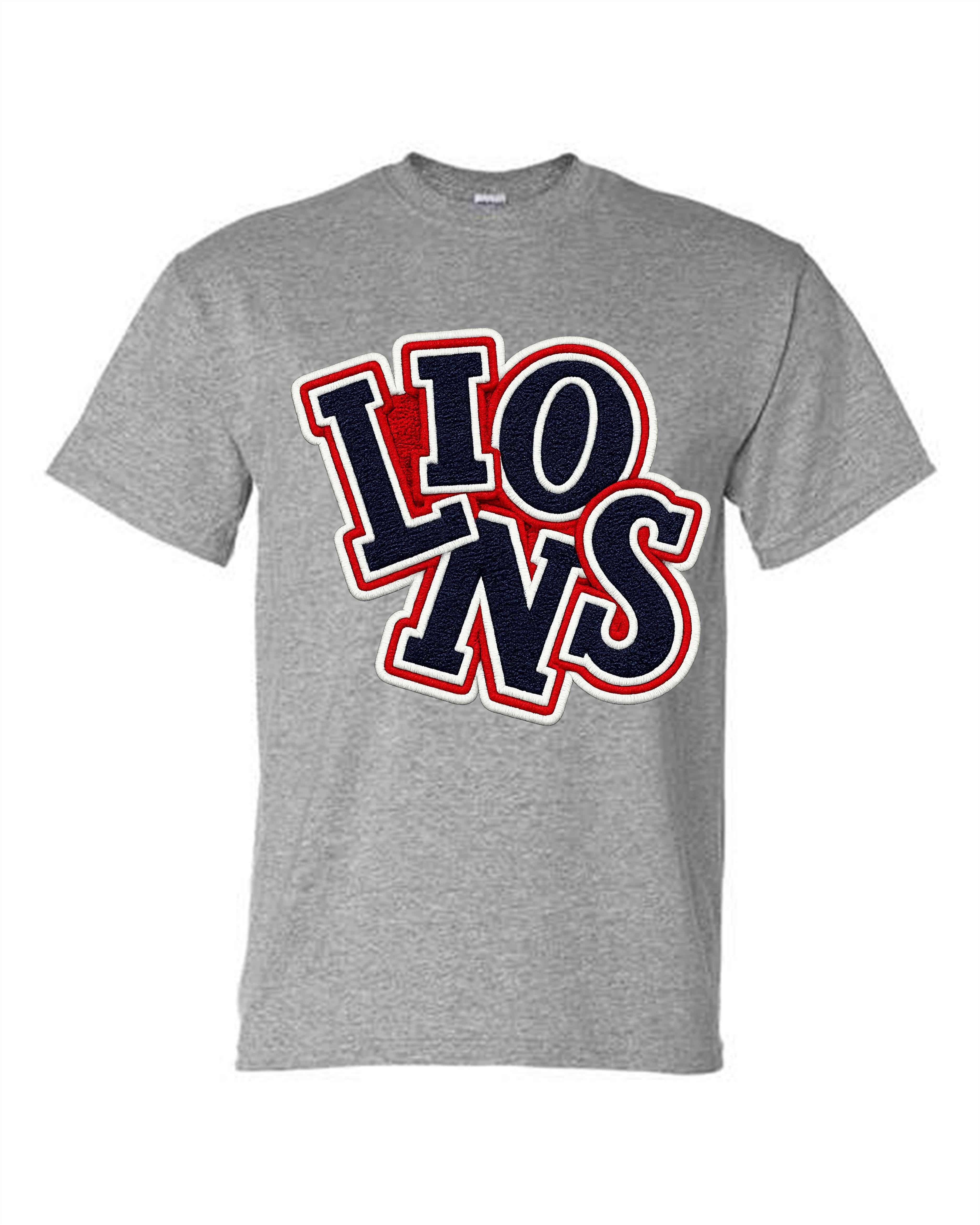 CCA CORNERSTONE LIONS Stacked word with beaded look Design #R