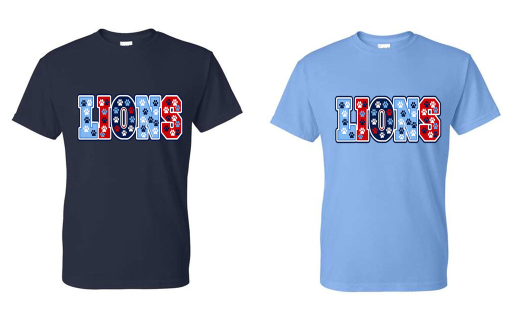 CCA LIONS V2026 #N - LIONS WORD W/PAWPRINTS