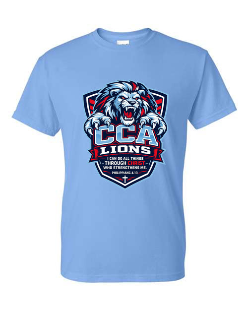 CCA CORNERSTONE LIONS Lion Emerging from crest with Bible Verse Design #C