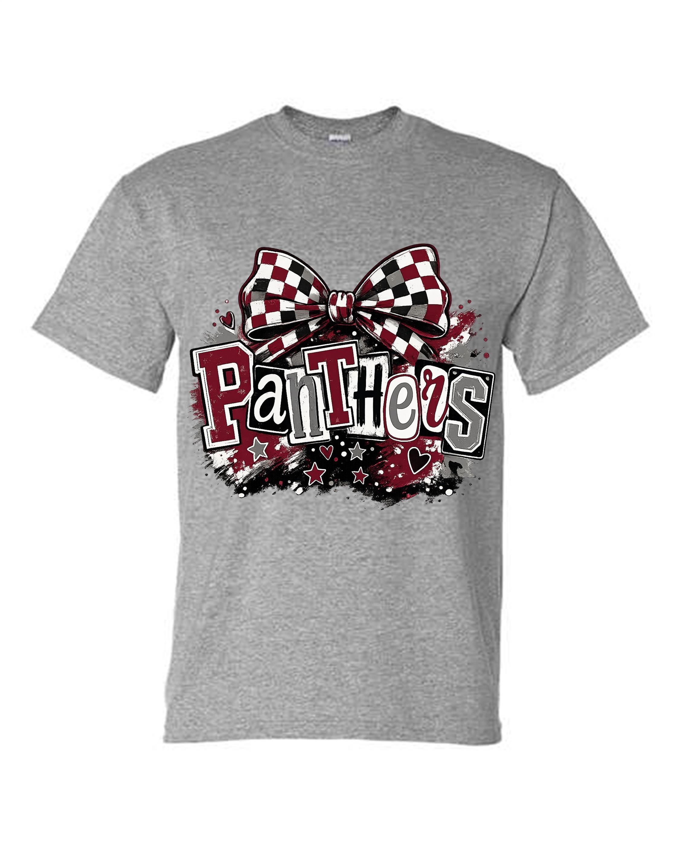 MHS SPIRIT PANTHERS WORD WITH BOW INTERTWINED Bow Design A