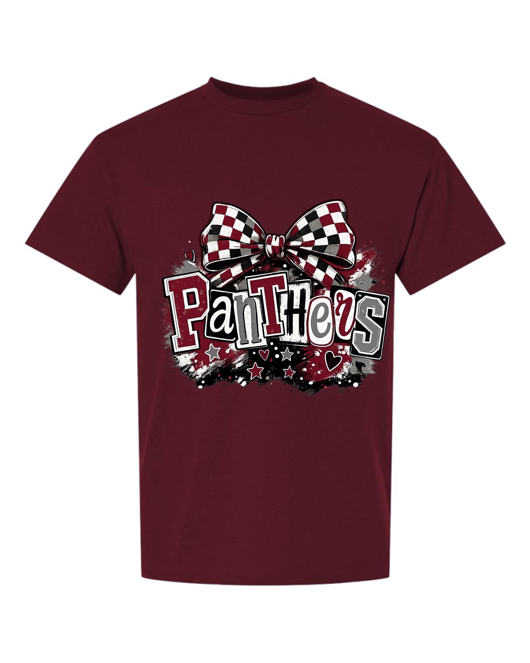 MHS SPIRIT PANTHERS CHECKERED BOW CONFETTI Bow Design B