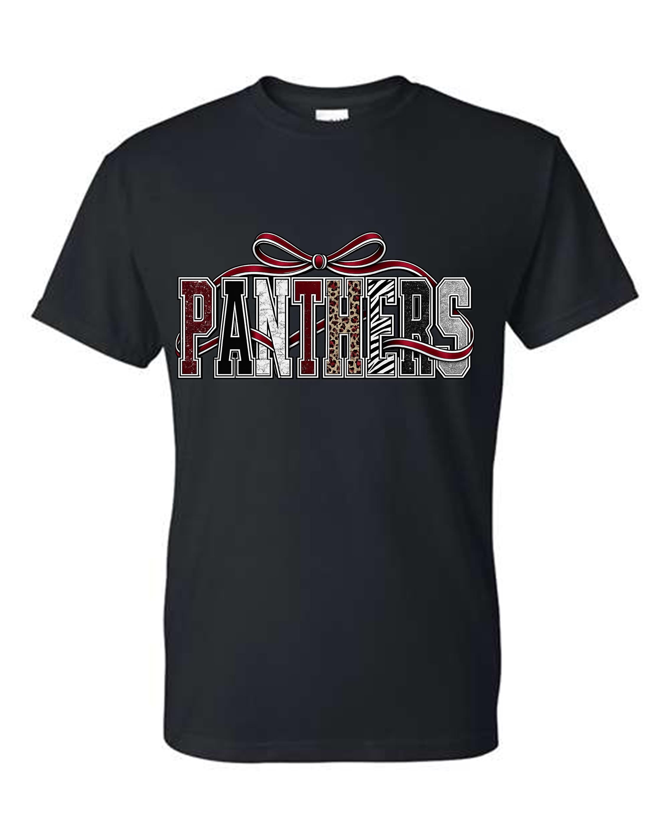 MHS SPIRIT PANTHERS WORD WITH BOW INTERTWINED Bow Design A