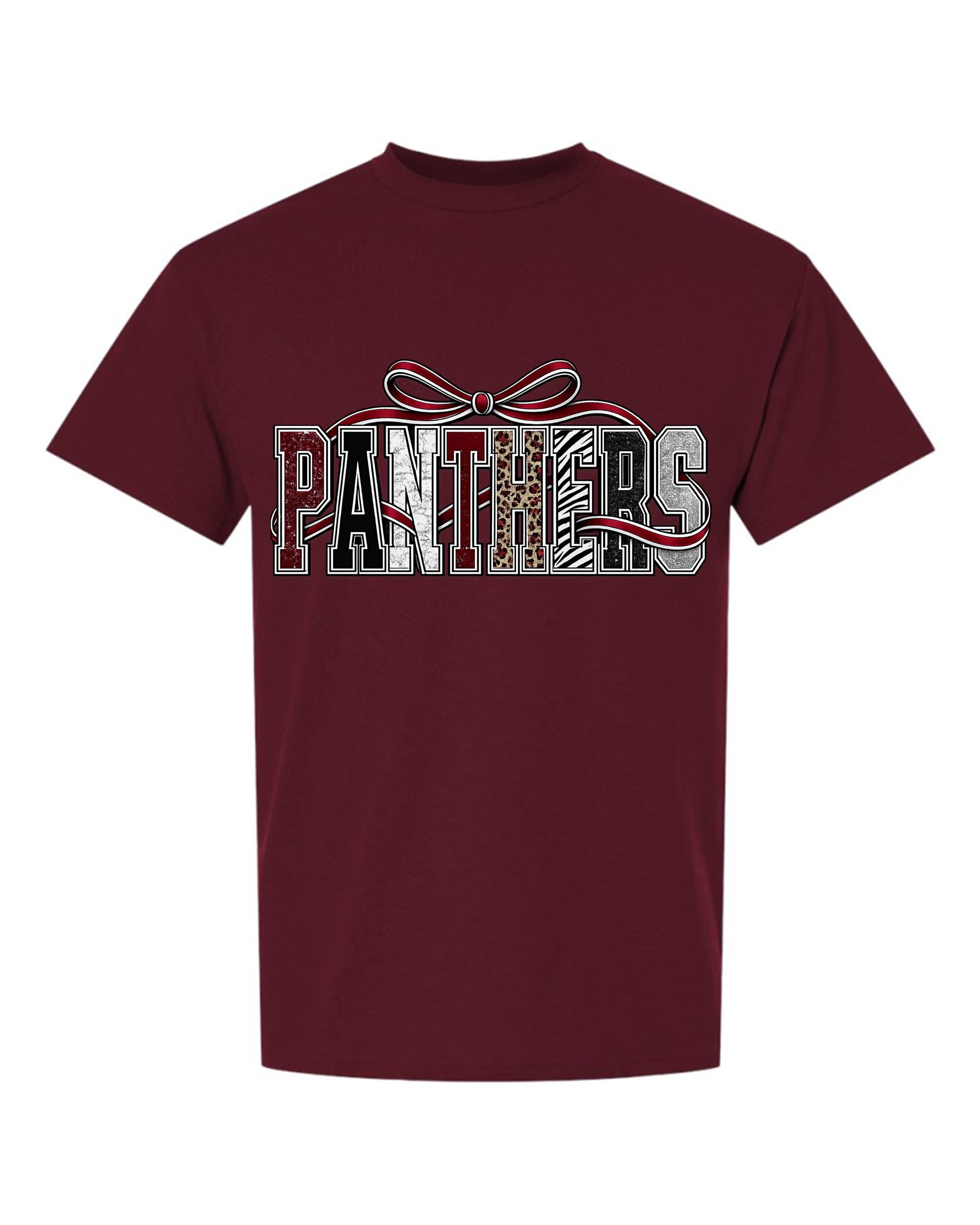 MHS SPIRIT PANTHERS WORD WITH BOW INTERTWINED Bow Design A