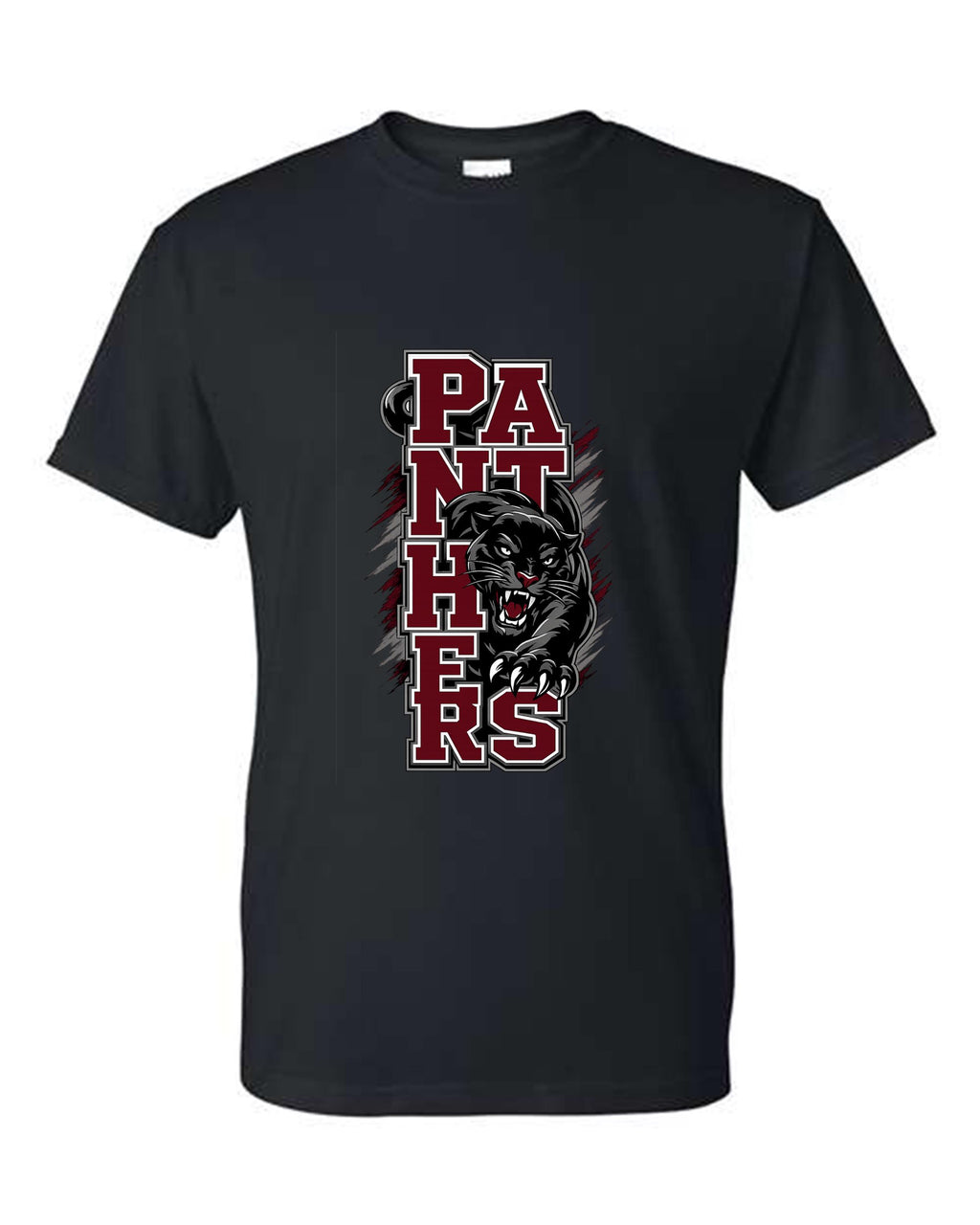 MHS SPIRIT SHIRTS PANTHERS STACKED DESIGN WITH PANTHER**