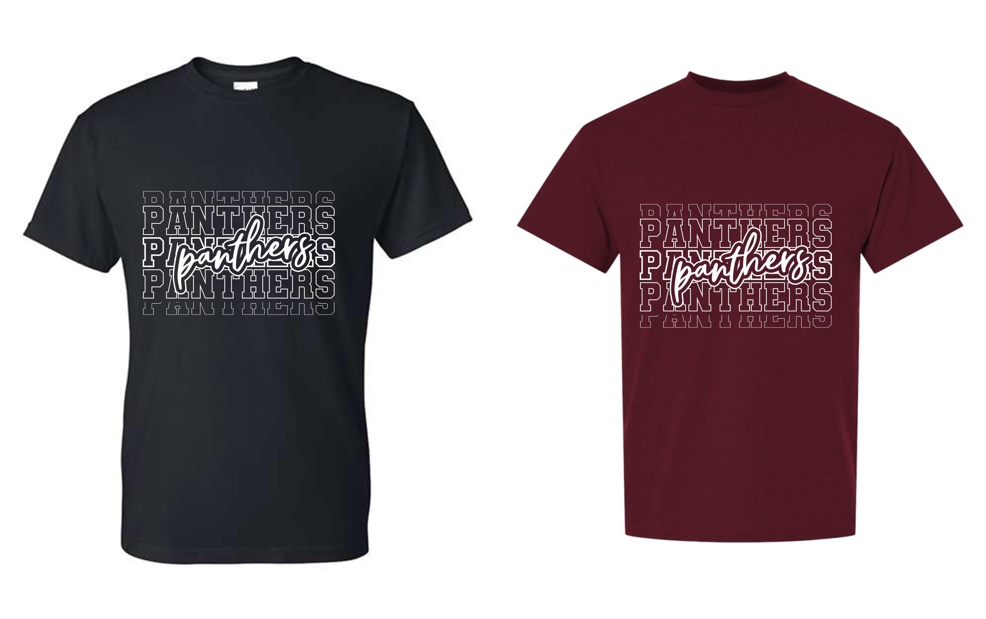 MHS SPIRIT SHIRTS PANTHERS FADE DESIGN **