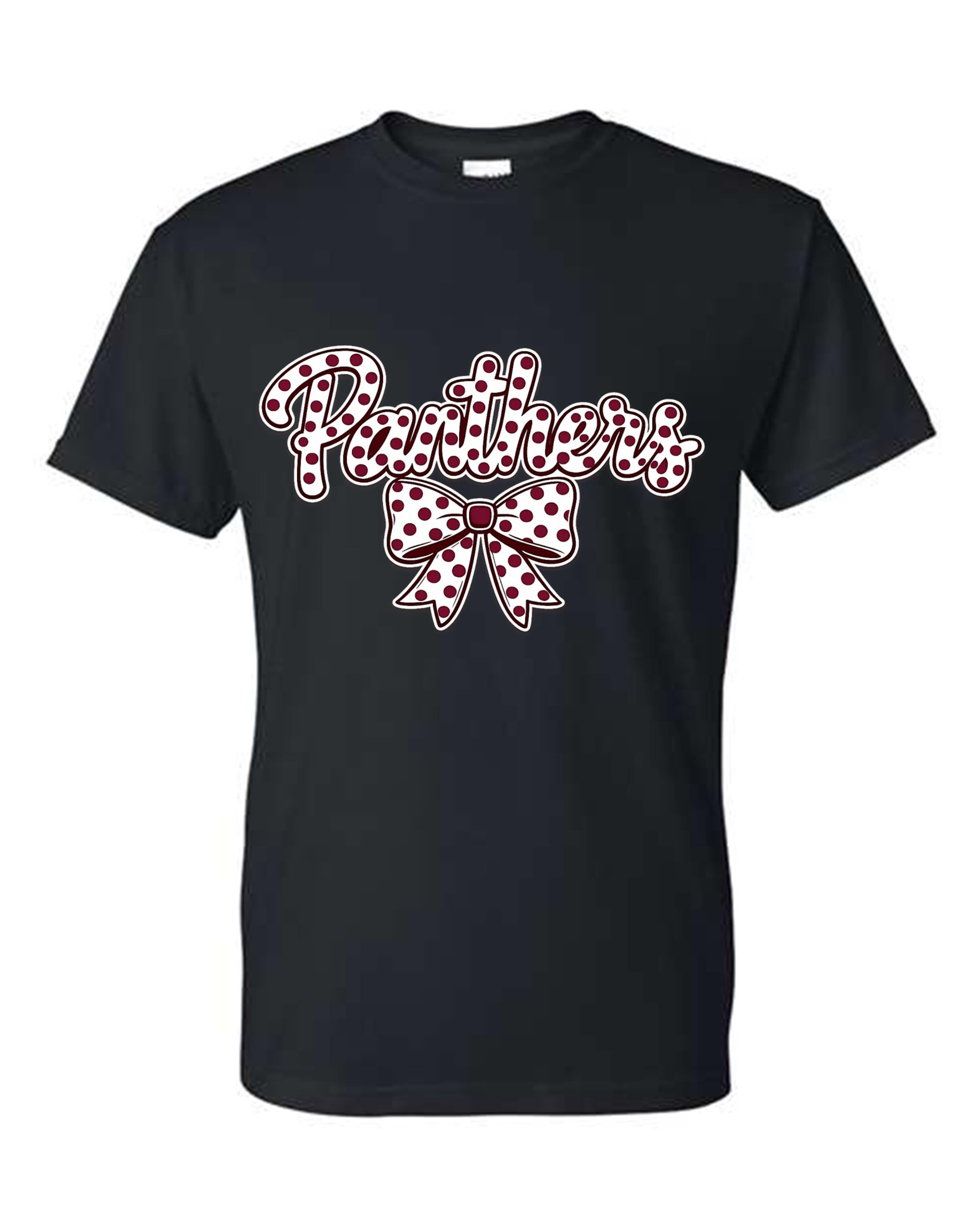 MHS SPIRIT PANTHERS POLKA DOTS AND BOW Design D