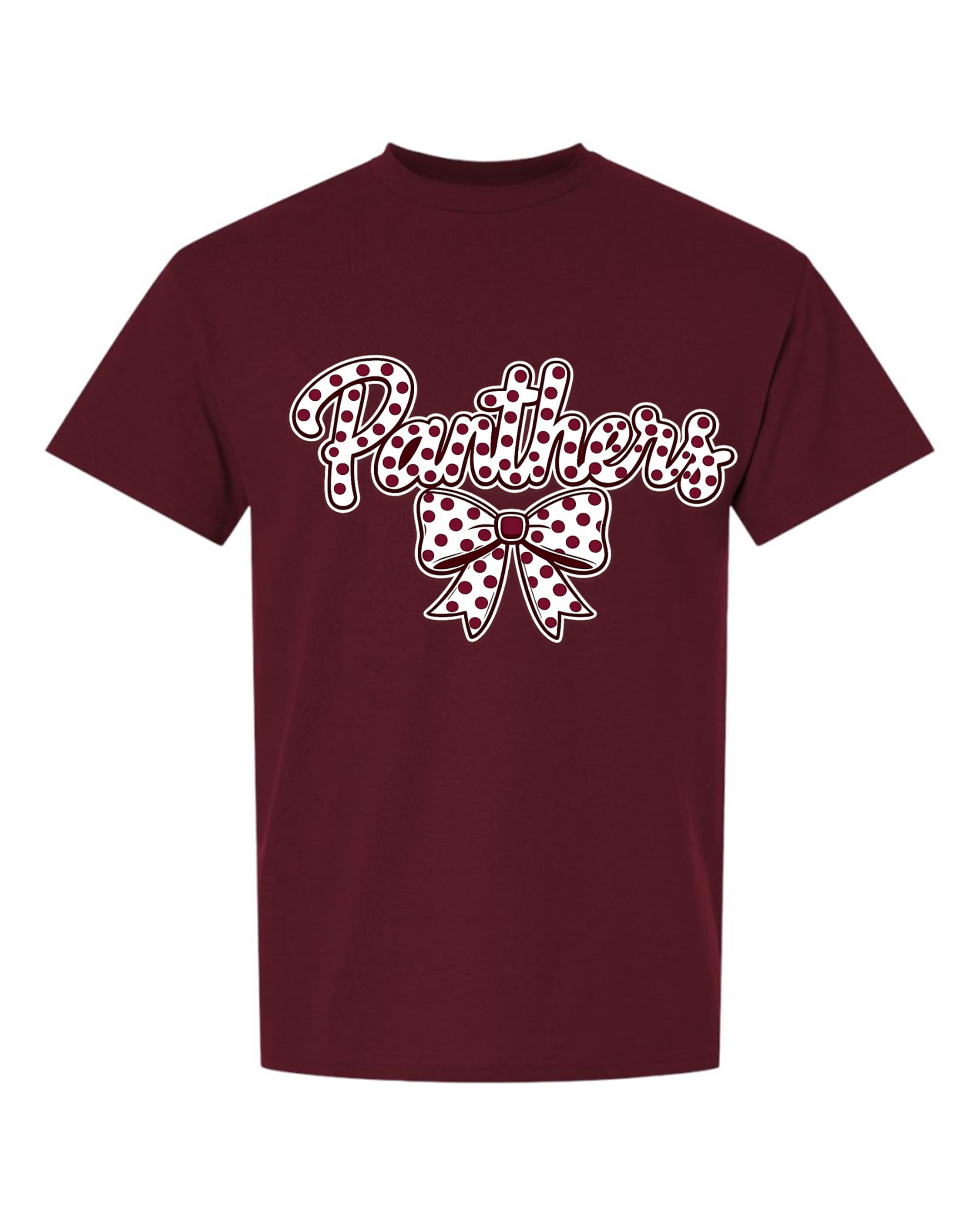 MHS SPIRIT PANTHERS POLKA DOTS AND BOW Design D