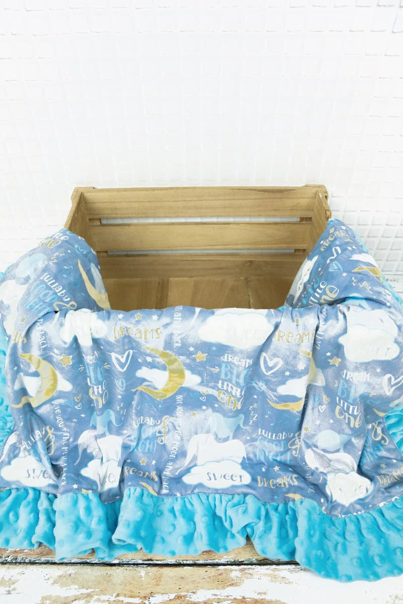 DREAM BIG LITTLE ONE MINKY FLEECE BABY BLANKET