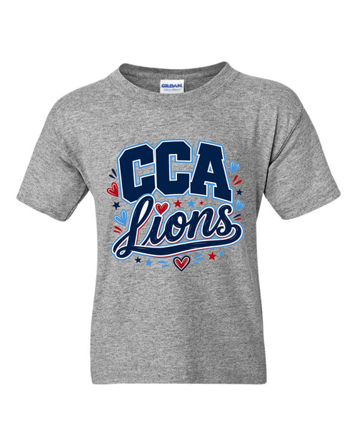 CCA CORNERSTONE LIONS CCA Lions in Script with hearts Design #L