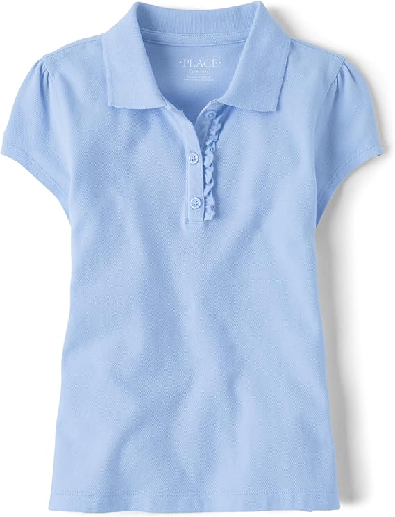 CCA Girls left chest Embroidery on polos - polos CP brand