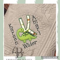 Heirloom baby quilt/throw quilt/lap quilt w/ 3 letter monogram