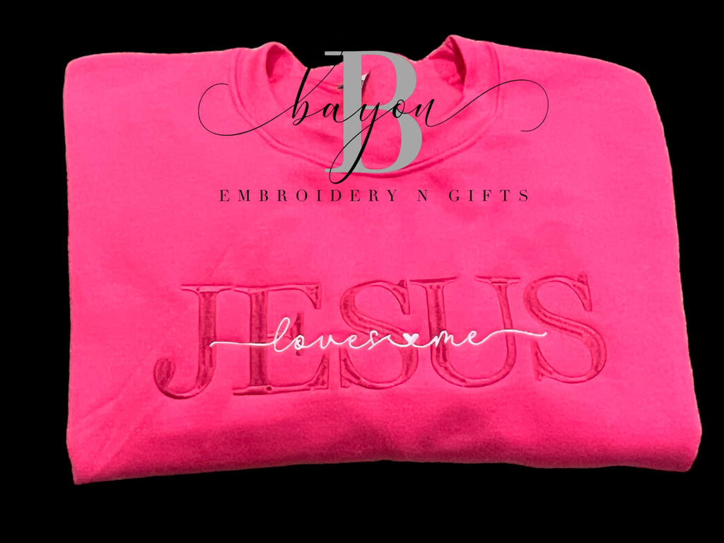 Jesus loves me - Adult sweatshirt, hoodie, t-shirt (short or long) religious apparel