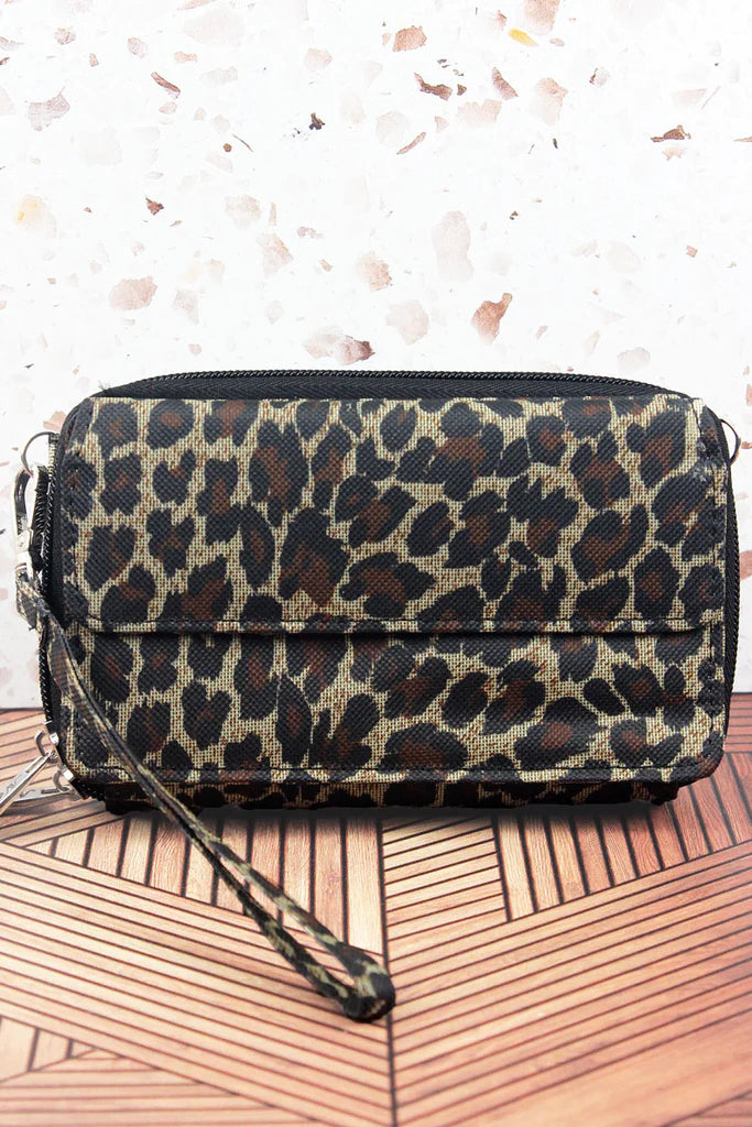 LEOPARD NGIL CROSSBODY ORGANIZER CLUTCH
