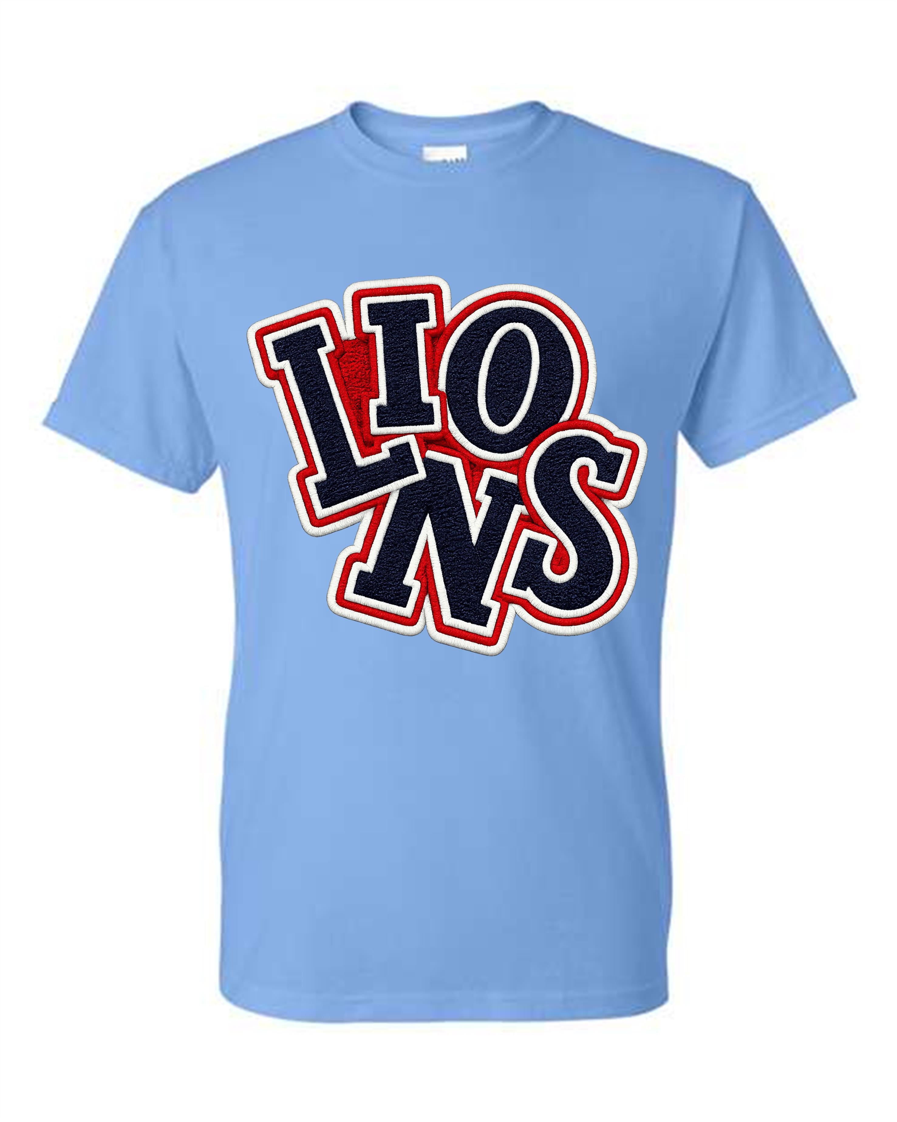 CCA CORNERSTONE LIONS Stacked word with beaded look Design #R