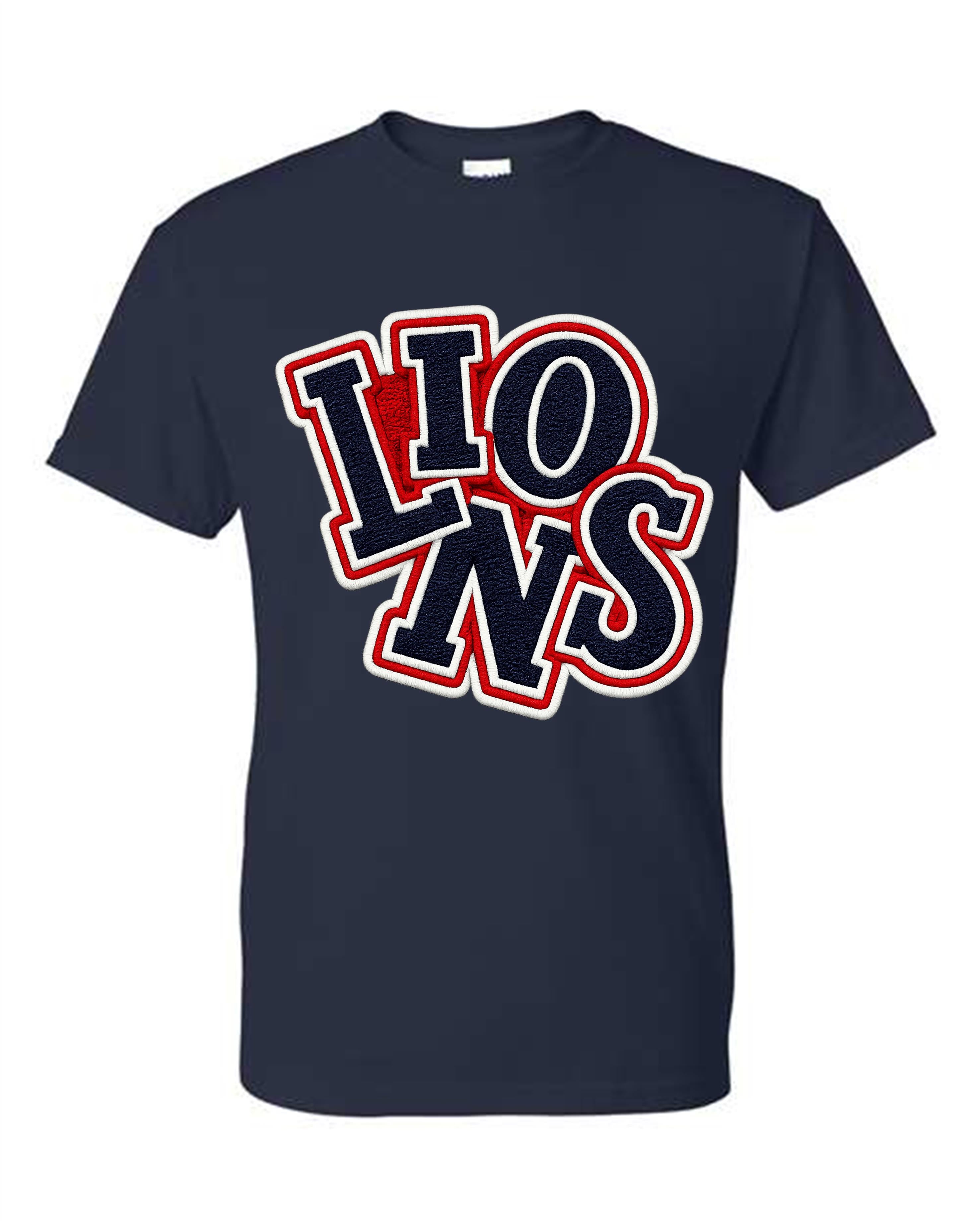 CCA LIONS V2026 #R - LIONS WORD STACKED TEXTURE