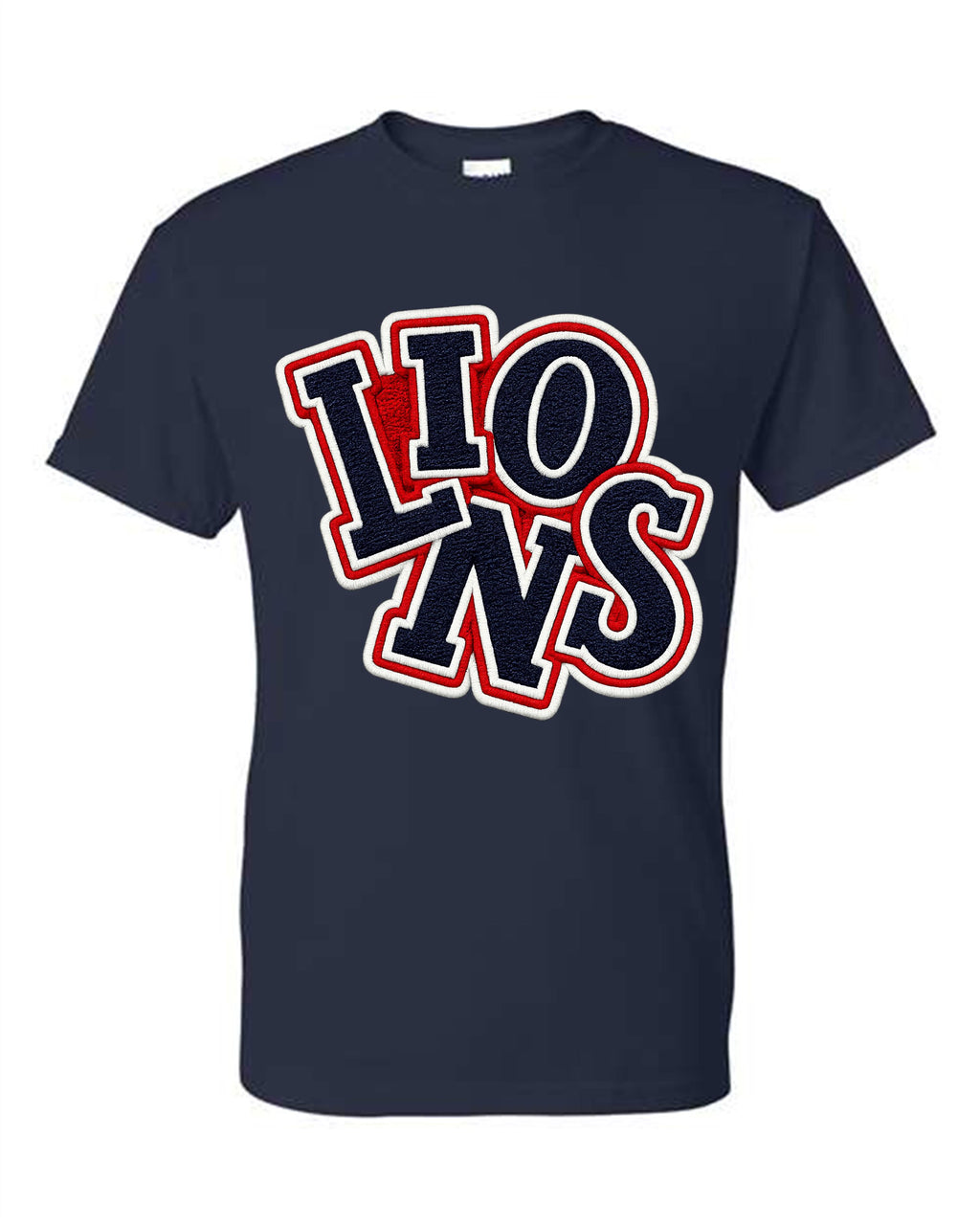 CCA CORNERSTONE LIONS Stacked word with beaded look Design #R