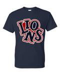 CCA CORNERSTONE LIONS Stacked word with beaded look Design #R