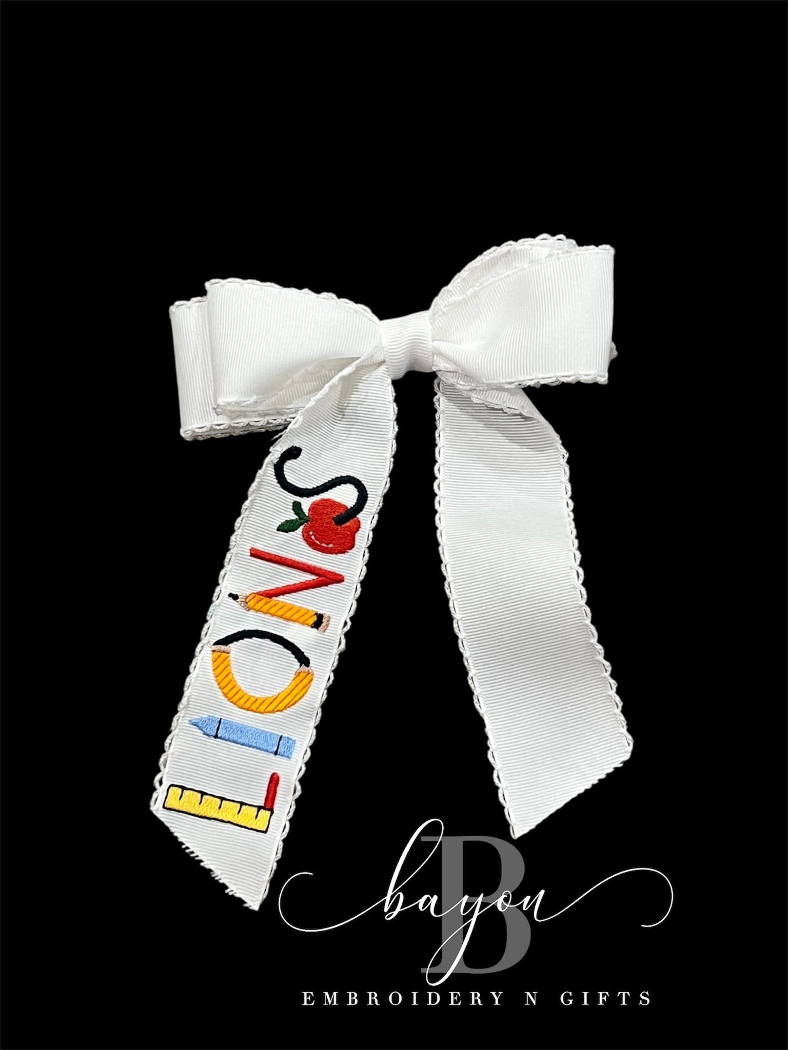 Personalized Hair bow any school