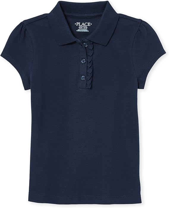 CCA Girls left chest Embroidery on polos - polos CP brand