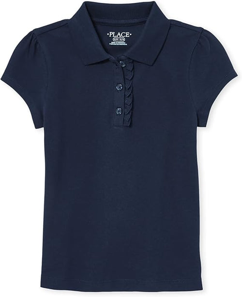 CCA Girls left chest Embroidery on polos - polos CP brand