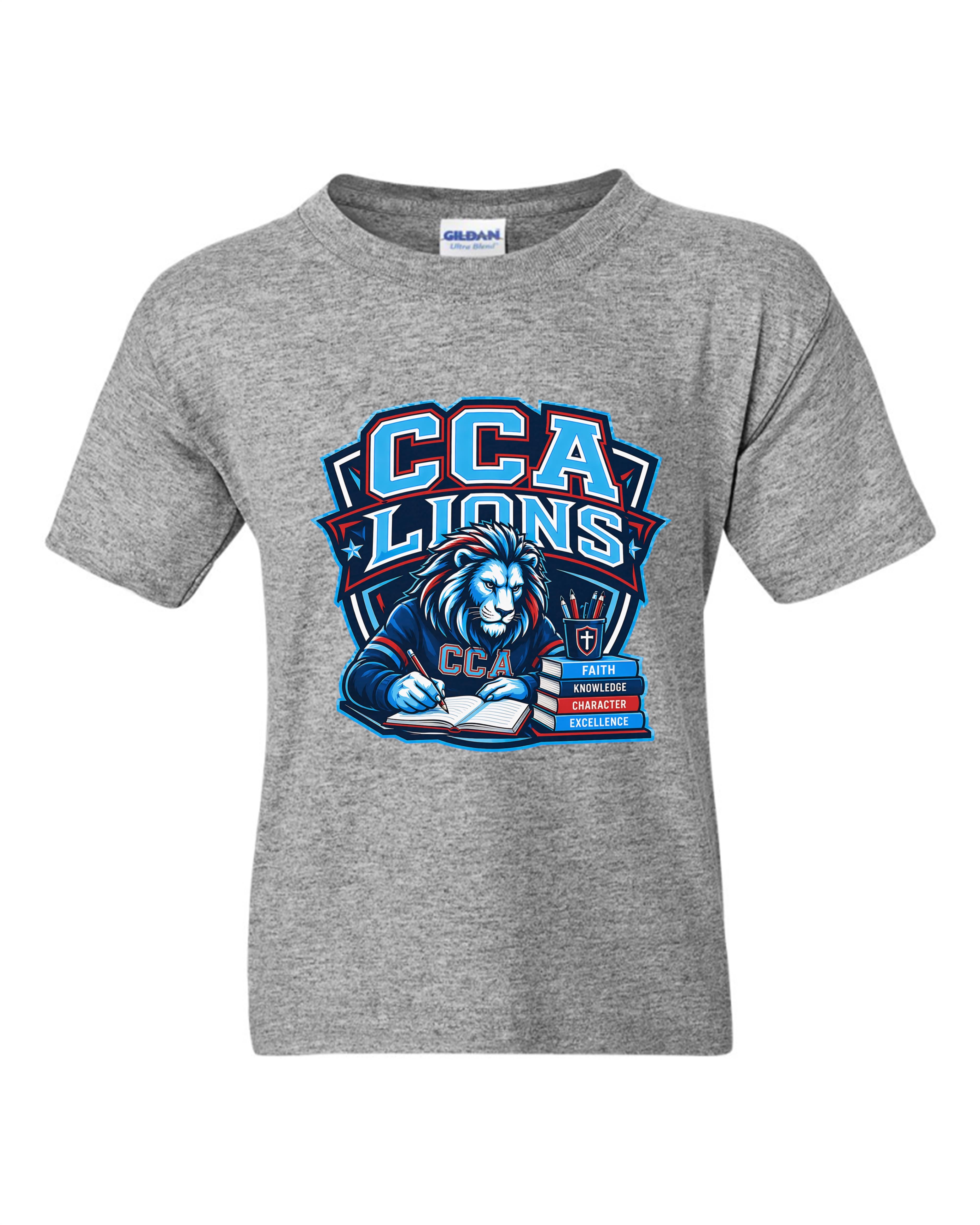 CCA CORNERSTONE LIONS  A Lion doing School Work Design #D