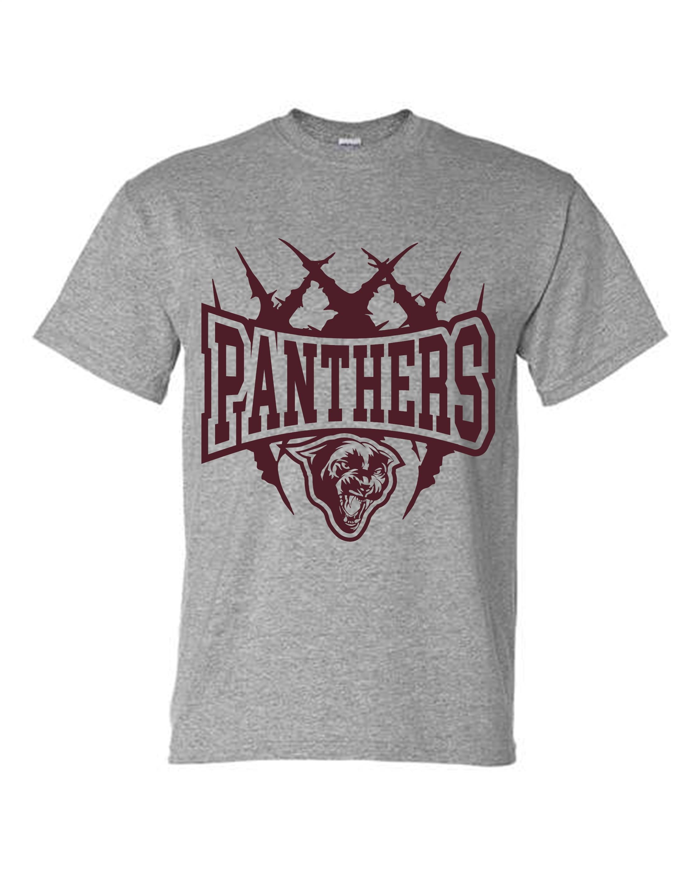 MHS SPIRIT SHIRTS PANTHERS SCRATCHES AND PANTHER FACE**