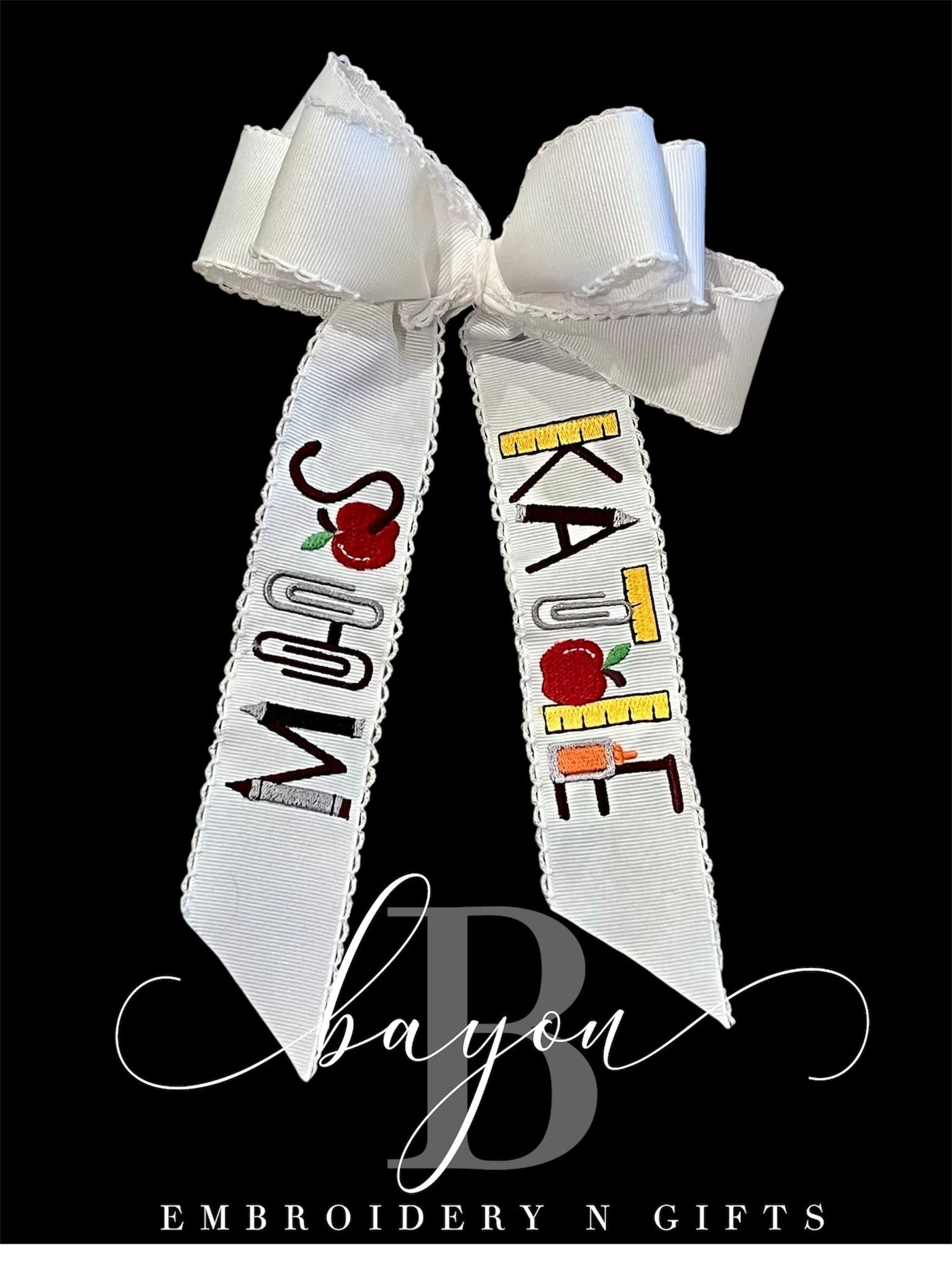 Personalized Hair bow any school