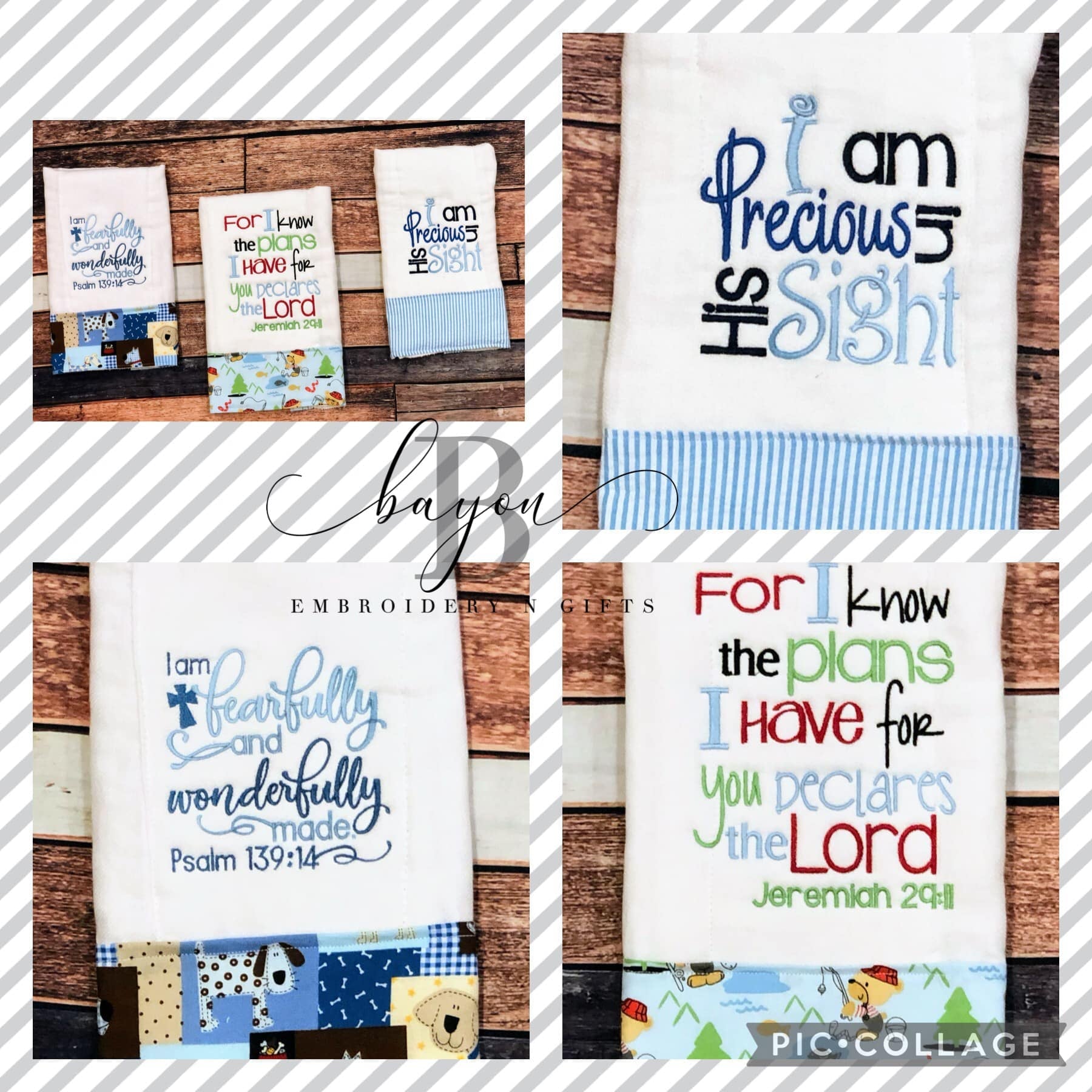 Heirloom baby quilt/throw quilt/lap quilt w/ Bible Verse