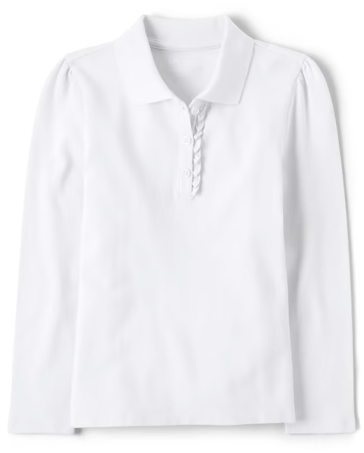 CCA Logo - Children's Place Polo short or long sleeve with ruffle