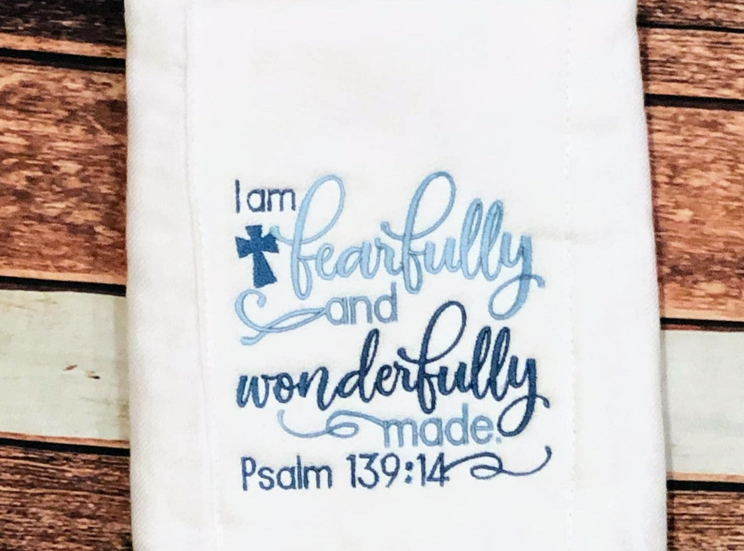 Heirloom baby quilt/throw quilt/lap quilt w/ Bible Verse